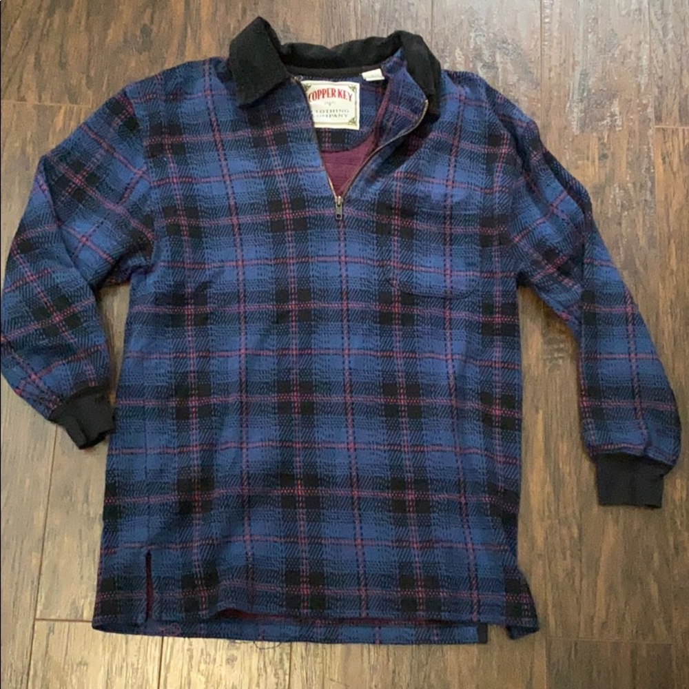 Oversized flannel dad sweater vintage warm
